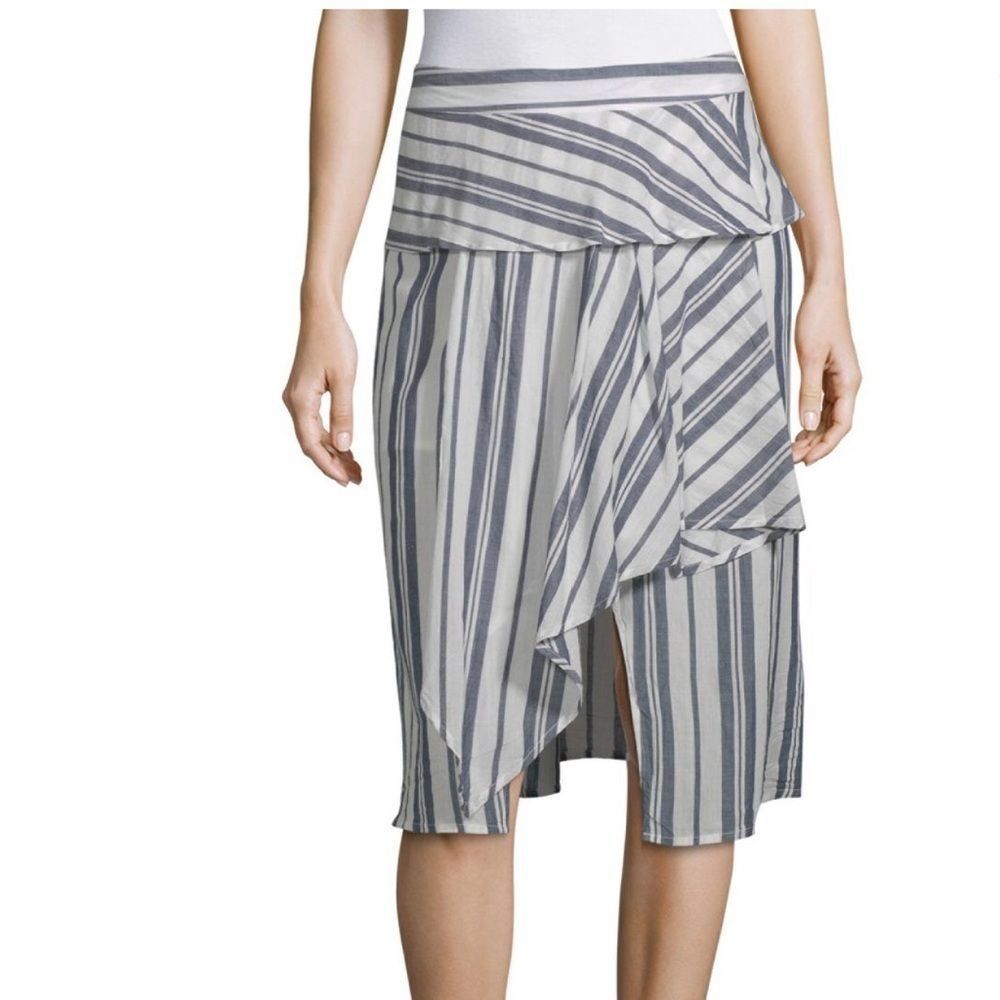 Stripe peplum skirt